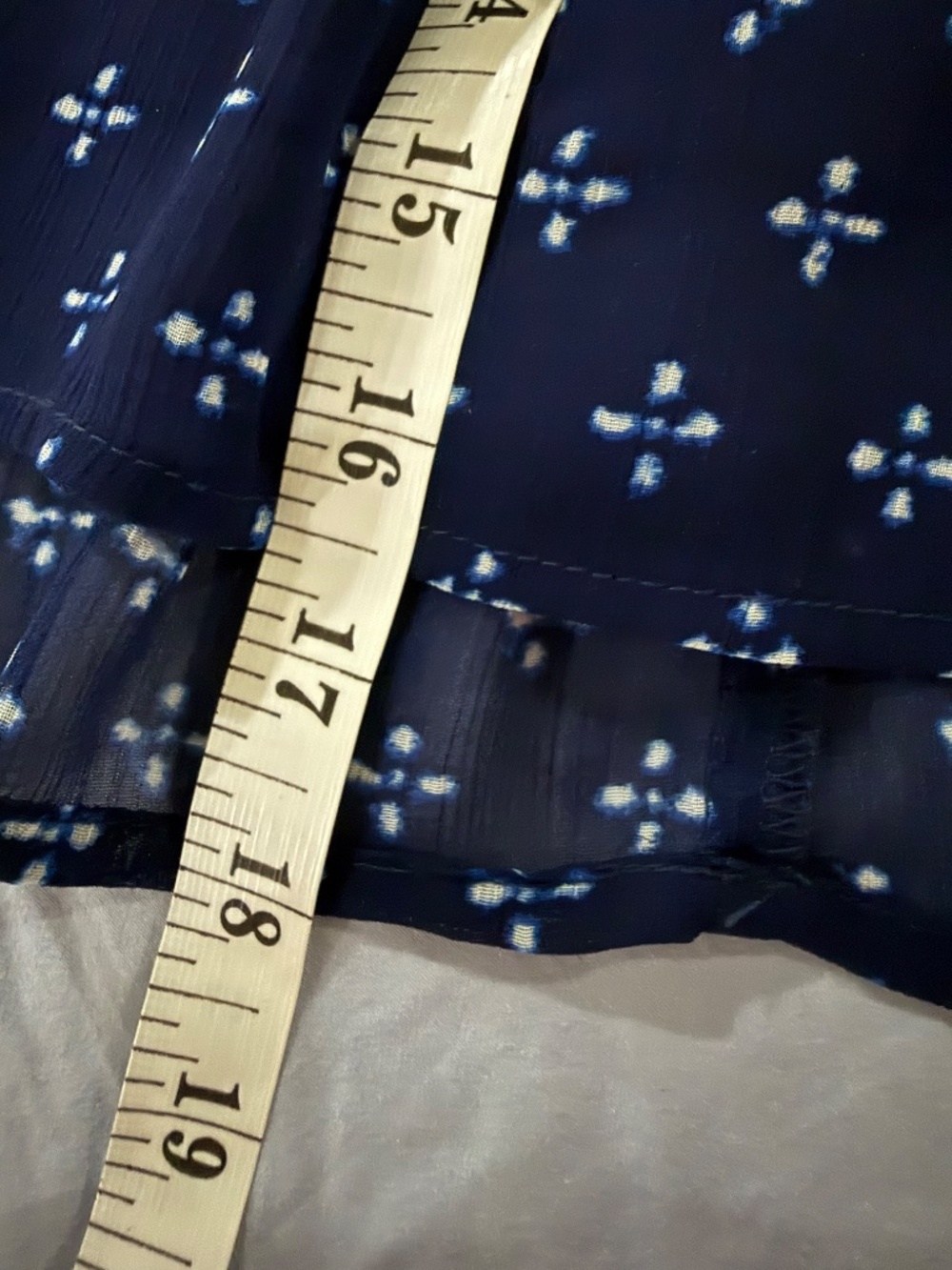 Old Navy Women's Navy Printed A-Line Skater Skirt Size M - Picture 4 of 7
